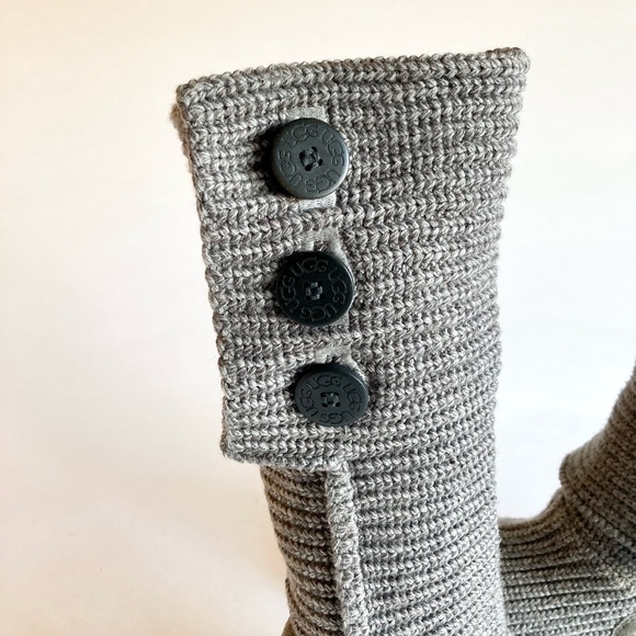 UGG Grey WoolKnitted Knee High Boots size 6 - Picture 13 of 13